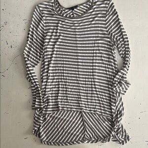 Striped olive green Women's Top